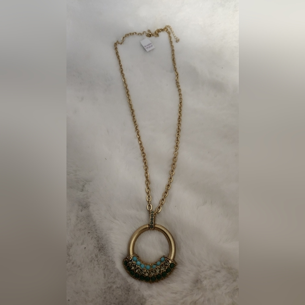 NWT Lia Sophia "Chimera" Cut Crystal & Resin Necklace - Picture 6 of 6